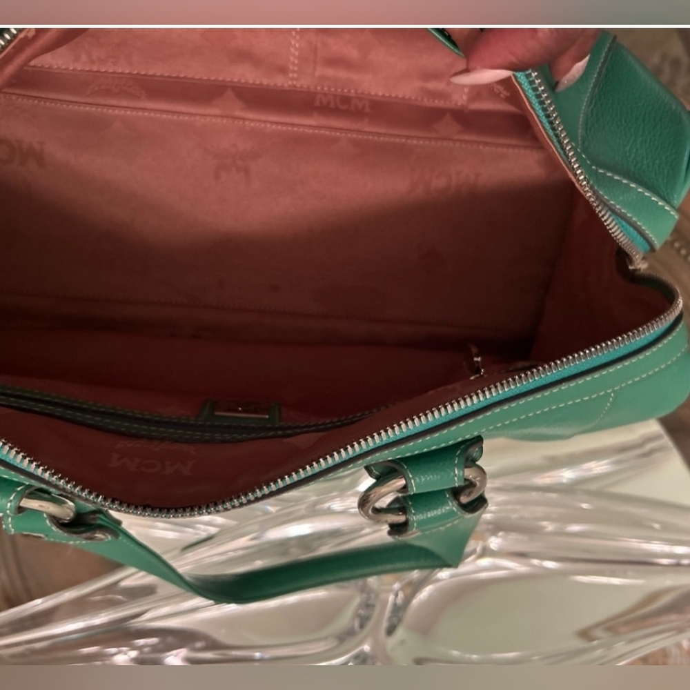 MCM Pebbled Leather Boston Bag - Picture 7 of 7